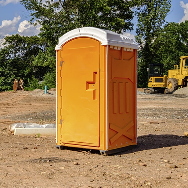 how often are the portable restrooms cleaned and serviced during a rental period in West Green Georgia